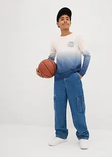 Langermet topp i 100% økologisk bomull, bonprix