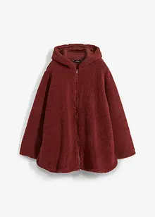 Teddy-fleecejakke i A-fasong med splitter i siden, bonprix