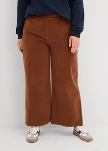 Kordfløyelsbukse med komfortlinning, High Waist, bonprix