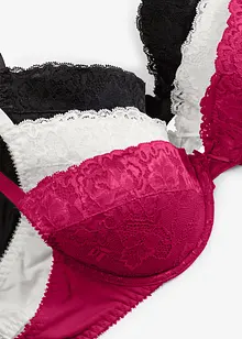 Push up-BH med fine blonder (3-pack), bonprix