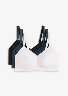 Amme-BH uten spiler med økologisk bomull (3-pack), bonprix
