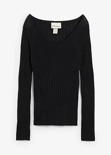 Finstrikket genser i merinoull, bonprix