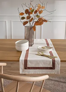 Bordløper i økologisk bomull med farget kant, bonprix