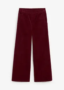 Kordfløyelsbukse med komfortlinning, High Waist, bonprix