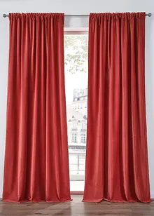 Fløyelsgardin i økologisk bomull (1-pack), bonprix