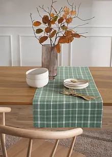 Bordløper i økologisk bomull med rutemønster, bonprix