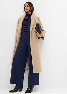 Dobbeltspent kåpe med ull-look, bonprix