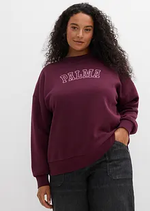 Oversized sweatshirt i bomullsmiks, bonprix
