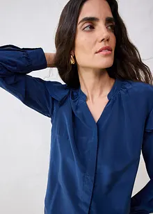Bluse med silkeandel, bonprix