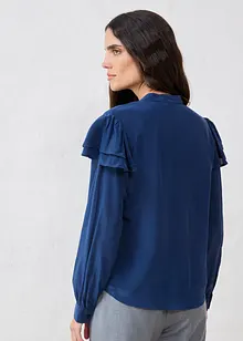 Bluse med silkeandel, bonprix