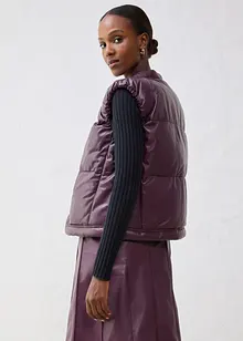 Vattert skinnvest i lammenappa, bonprix