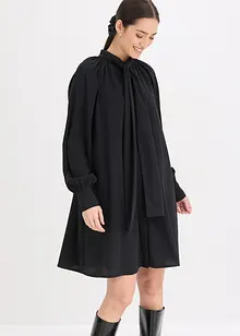 Blusekjole med sløyfe i halsen, bonprix