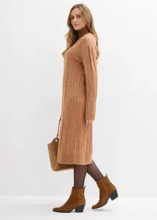 Kabelstrikket kjole, bonprix