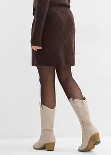 Kabelstrikket skjørt, bonprix