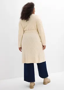 Kabelstrikket coatigan, bonprix