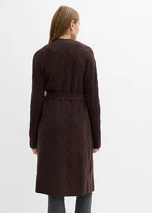 Kabelstrikket coatigan, bonprix