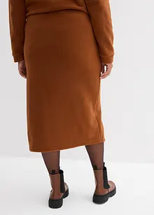 Midiskjørt i polarfleece, bonprix