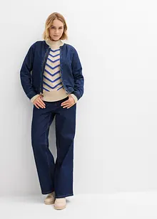 Genser med strukturstriper, bonprix