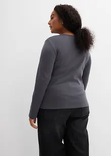 Langermet topp i 100% bomull, bonprix