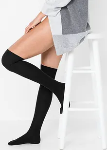 Overknee-strømper med økologisk bomull (2-pack), bonprix