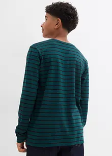 Langermet topp i 100% økologisk bomull (2-pack), bonprix