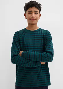 Langermet topp i 100% økologisk bomull (2-pack), bonprix