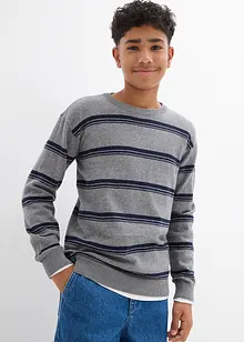 Finstrikket genser i resirkulerbar, 100% bomull, bonprix