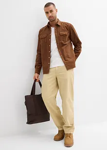 Kordfløyelskjorte i bomull med elastan, bonprix