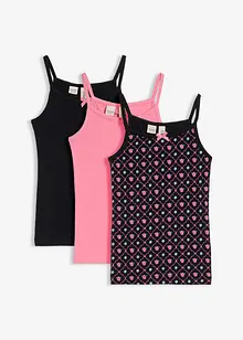 Topp med myk økologisk bomull (3-pack), bonprix