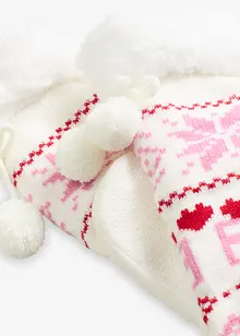 Kosesokker med teddyfôr og påsydd såle, bonprix