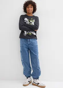 Slip on-cargojeans for barn, Loose Fit, bonprix