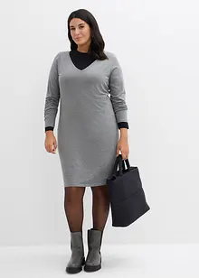 Jerseykjole med V-hals (2-pack), bonprix