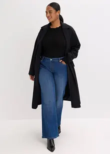 Ribbestrikket topp av viskosemiks, bonprix