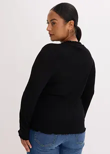 Ribbestrikket topp av viskosemiks, bonprix