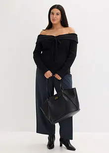 Ribbet genser, bonprix