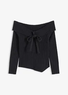 Ribbet genser, bonprix