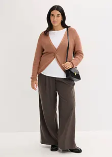 Ribbestrikket genser i lett viskosemiks, bonprix