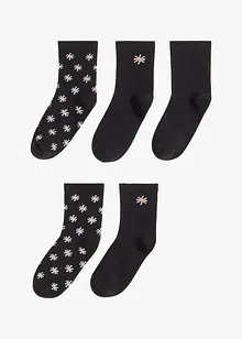 Sokker med trykkfri kant med økologisk bomull (2-pack), bonprix