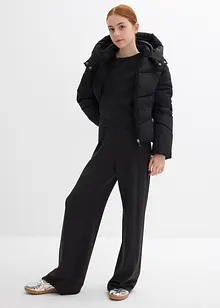 Finstrikket bukse og genser i myk viskose (2-delt sett), bonprix