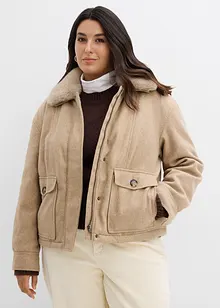 Vinterjakke i ullstil, bonprix