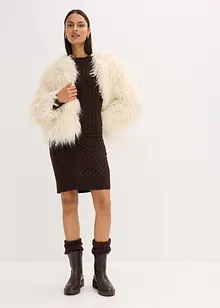 Oversized fuskepels-jakke, bonprix