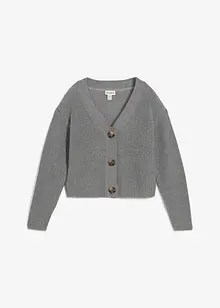 Grovstrikket cardigan i 100% bomull, bonprix