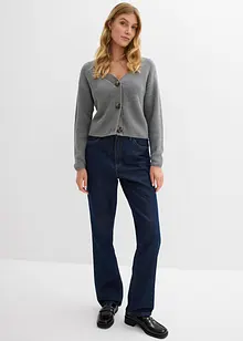 Grovstrikket cardigan i 100% bomull, bonprix