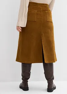 Skjørt i kordfløyel, bonprix