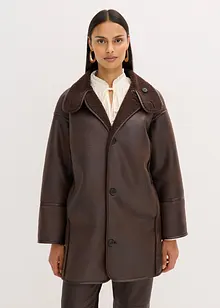 Jakke i imitert lammeskinn, bonprix