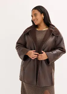 Jakke i imitert lammeskinn, bonprix