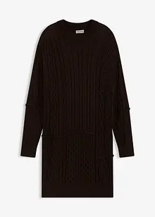 Strikkekjole med flettemønster, bonprix