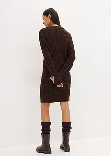 Strikkekjole med flettemønster, bonprix