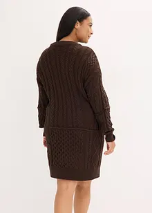 Strikkekjole med flettemønster, bonprix