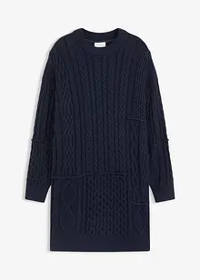 Strikkekjole med flettemønster, bonprix